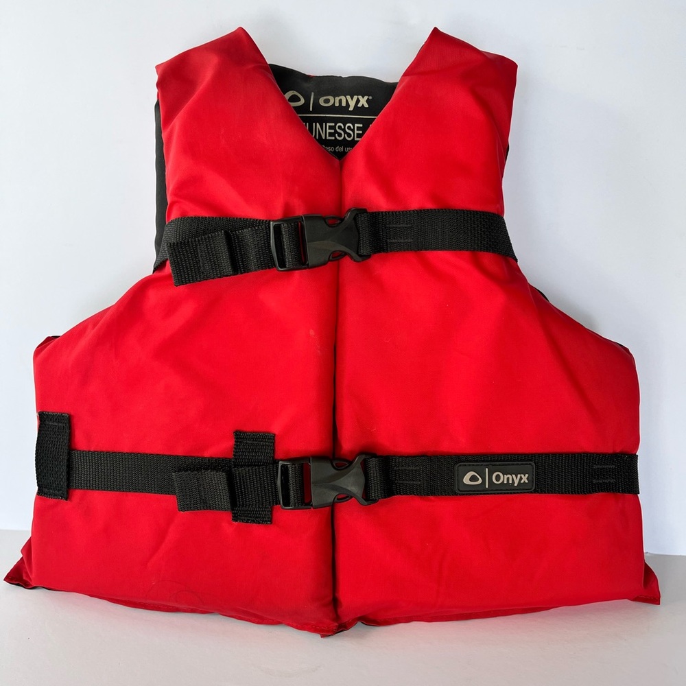 Onyx Red Life Jacket Vest Youth Summer Swimming Camp 70lbs